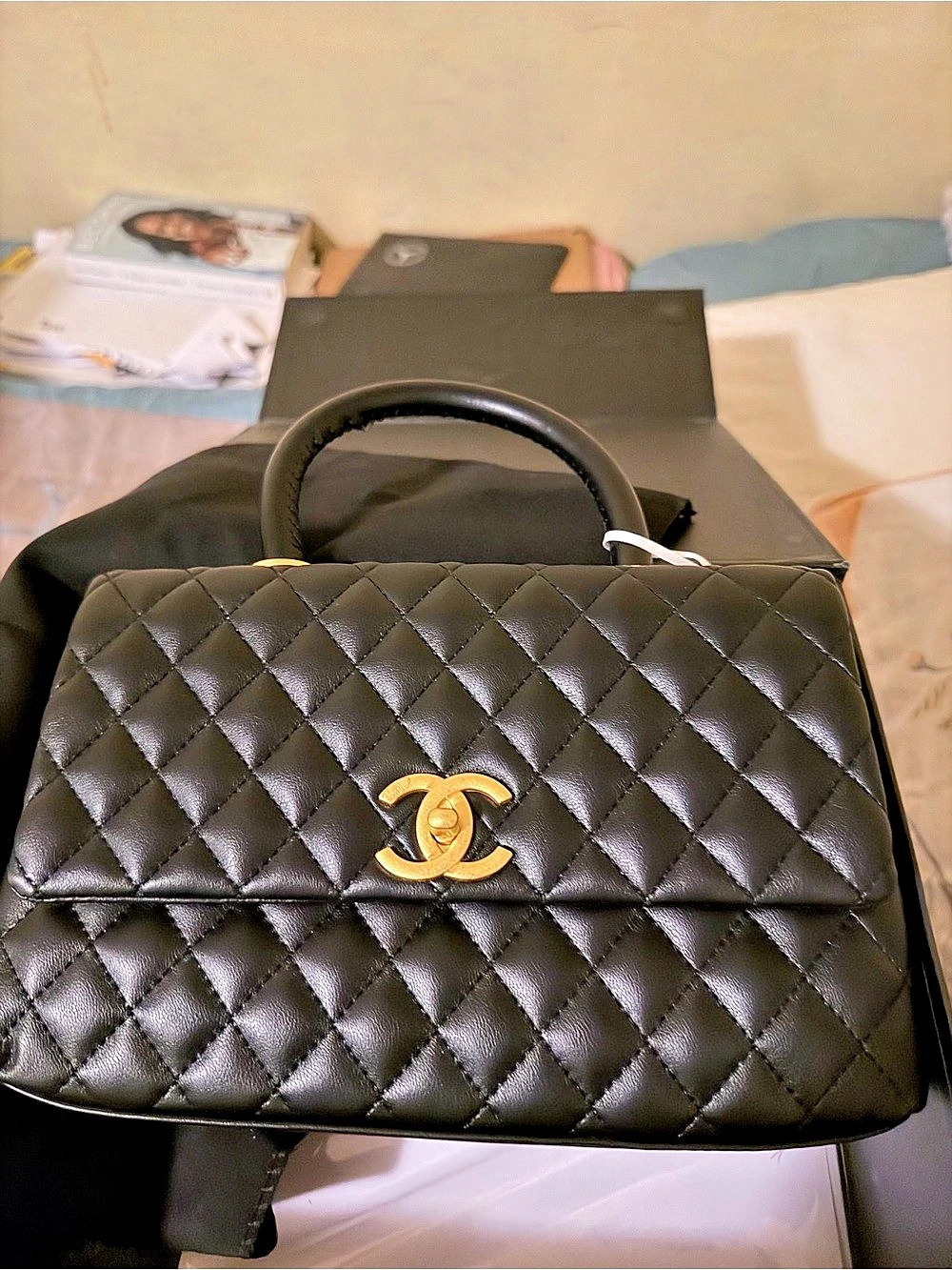 Chanel Quilted Shoulder Bag in Black Like New
